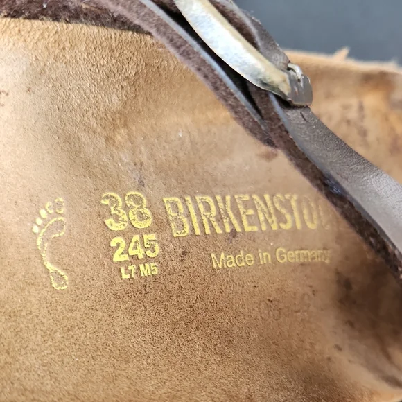 Birkenstock Gizeh Sandals Women EU 38 US 7-7.5 Brown Comfort Toe Thong - Picture 3 of 7